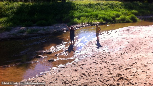 Taking a dip in the River Neiße